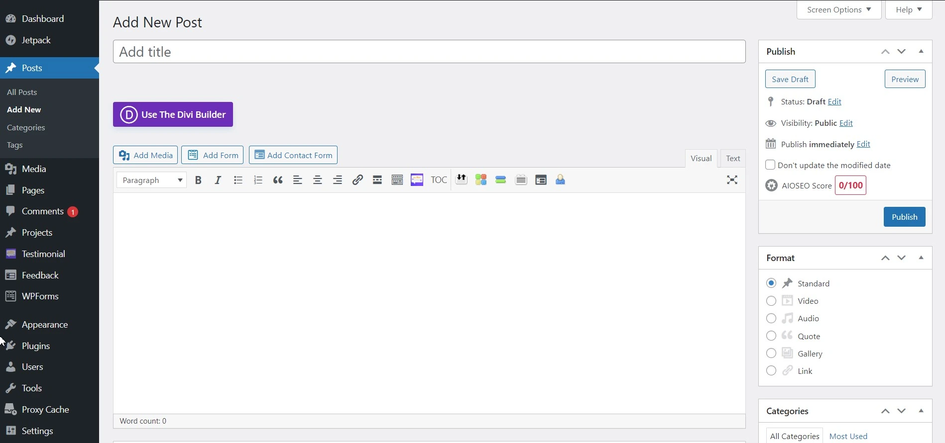 Utiliko blog add new post